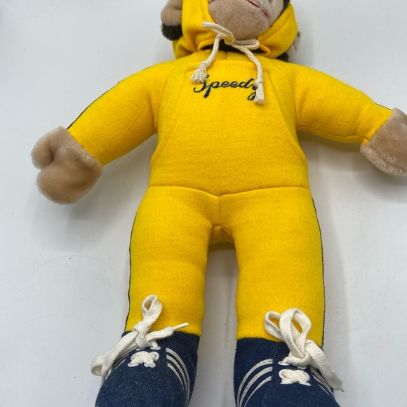 Speedy Monkey In Yellow Suit RARE Vintage Toy Push 17” California Stuffed Toys - Picture 4 of 6
